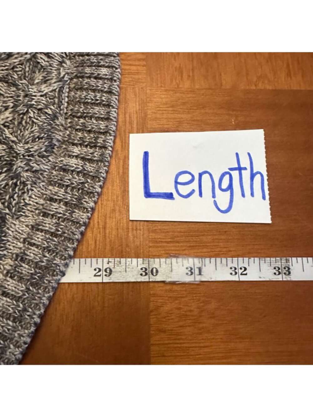 Jeanne Pierre Womens Gray Cable Knit Sweater Large 100% Cotton Vintage - Picture 4 of 6